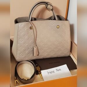 Louis Vuitton Montaigne MM in Turtledove